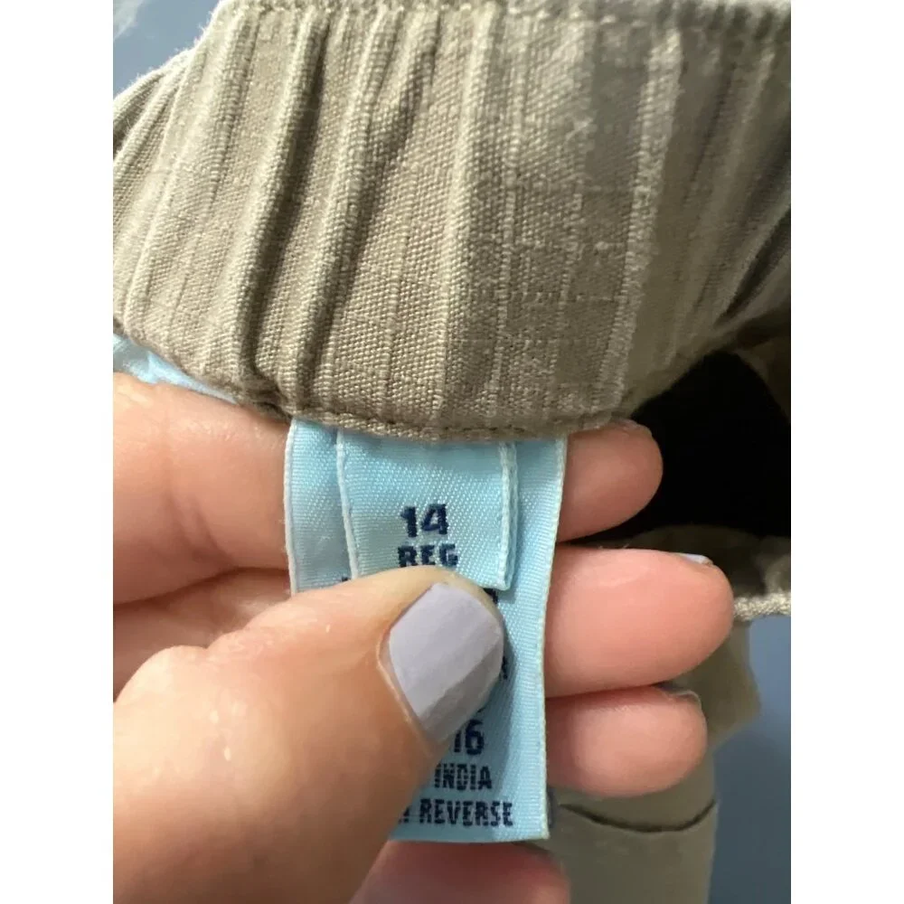 L.L. Bean Tipstop‎ Skirt 14  Hiking Outdoors Gorpcore Elastic Tan
